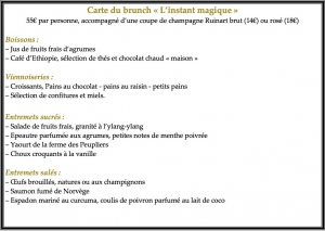 Menu Brunch