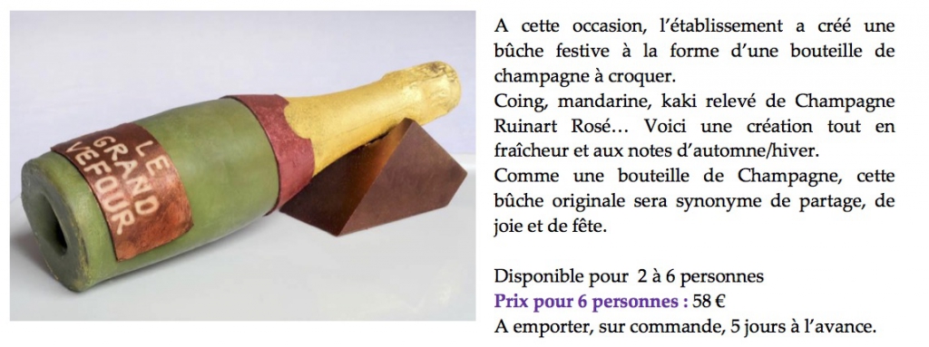 Bûche Le Grand Véfour
